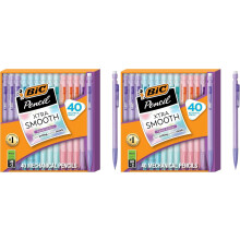 BIC Xtra-Smooth Pastel Mechanical Pencils with Erasers,Medium Point (0.7mm),Bulk Mechanical Pencils for School or Office Supplies, 40 Count - 2 Pack