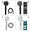 (Silver, No Base) Handheld Shower Head with Water-Saving Pause Switch, 5 Mode, High Pressure, ABS Construction 5