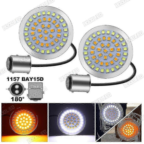 (Amber) Lâmpada LED Sinaleiro Traseiro 1156 Compatível com Harley Davidson 1986-2020 2