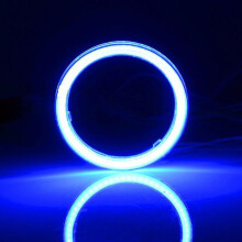 (Blue, 110MM) Anillos de faros Angel Eye de 60-120 mm compatibles con faros antiniebla de 12 V, paquete de 2 unidades para una fácil instalación.