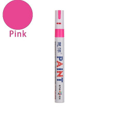 (pink) Marqueurs de peinture 12 couleurs pour pneus et voitures, encre imperméable à séchage rapide sur caoutchouc, acier, verre et plastique