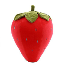 (50cm) Aardbeienkussenpop, volledig gevuld en met goede elasticiteit, te gebruiken als bank- of bedkussen.
