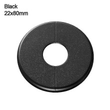 (black, 22x80mm) Pipe Hole Cover Compatible with Water & Gas Pipes, Easy Fit ABS Decorative Cap for Valve & Radiator Concealment