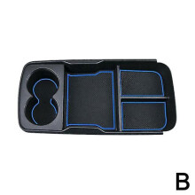 (blue) Embellecedor del salpicadero compatible con Kia EV6 2022-2023, panel interior de material ABS negro.