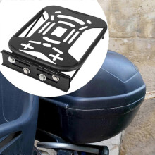 (black) Motorcycle Rear Luggage Rack Compatible with Scooters Sturdy Metal Construction for Cargo Carrying