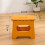 (Yellow, L) Foldable Step Stool for Home, Kitchen Bathroom Use, Safe Rounded Corner Design, Portable 3