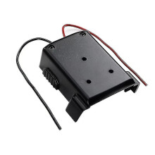 (Black) Adaptador de corriente compatible con batería M18, montaje fijo con orificios para tornillos y cables de 135 mm y calibre 12 AWG.
