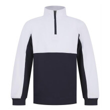 (3-4 Years, Navy/White) Finden & Hales Childrens/Kids Quarter Zip Fleece Top