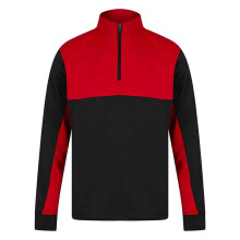 (5-6 Years, Black/Red) Finden & Hales Childrens/Kids Quarter Zip Fleece Top