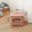 (Pink, S) Foldable Step Stool for Home, Kitchen Bathroom Use, Safe Rounded Corner Design, Portable 3