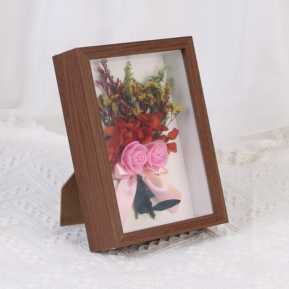 (Walnut, 8Inch (15.2X20.3cm)) Nordic Shadow Box Picture Frame, 3Cm Deep Display Case For Botanical Specimens And Memories 6955168182843