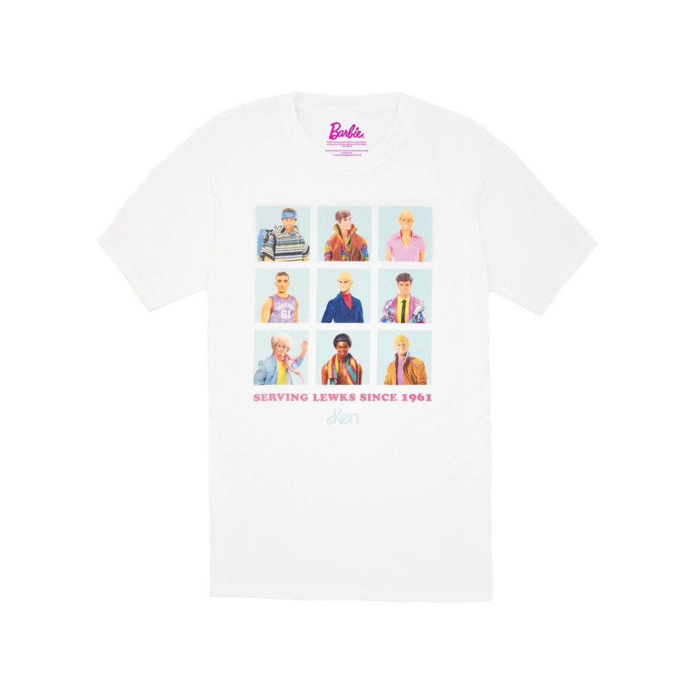 Barbie (3Xl, White) Mens Serving Lewks Since 1961 Ken T-Shirt