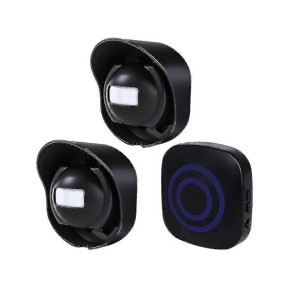 (Eu) Wireless Driveway Alarm With 1 Receiver 2 Transmitters 38 Chimes 120 Detection For Driveway Gate Monitor 6955168200325
