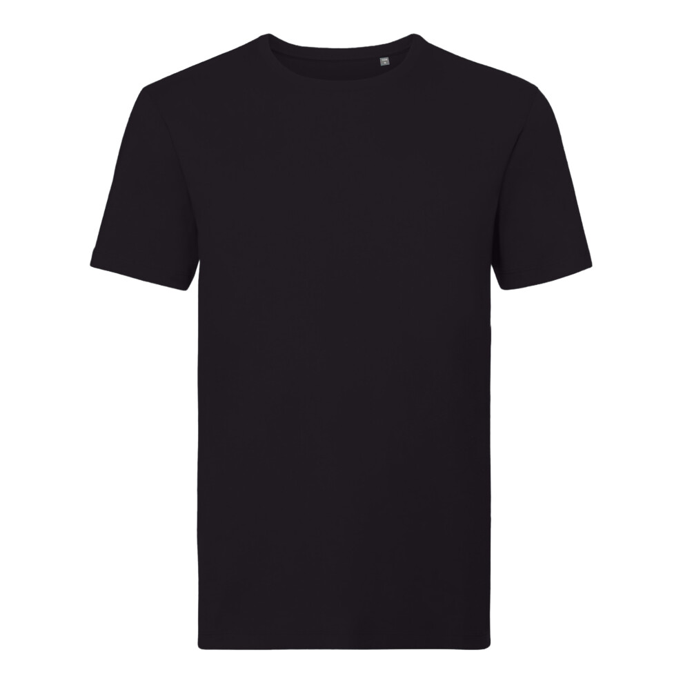Russell (S, Black) Mens Organic Short-Sleeved T-Shirt