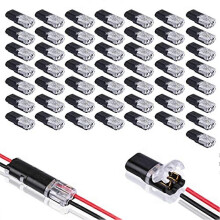 (50Pcs) Steckverbinder mit Hebelbetätigung für Hausinstallationen, flammhemmendes ABS, 2-polig, 18–22 AWG, 20er-Packung