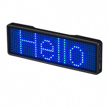 (blue) Mini LED Sign with Bluetooth Programming for Trade Shows, Conferences and Promotional Events