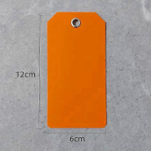 (ORANGE, 100PCS) Etiquetas de Suspensão PVC 6x12 cm, 100 Unidades, Resistente ao Rasgo e Àgua para Codificação de Cores e Controle de Inventário