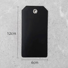 (BLACK, 100PCS) Etiquetas de Suspensão PVC 6x12 cm, 100 Unidades, Resistente ao Rasgo e Àgua para Codificação de Cores e Controle de Inventário