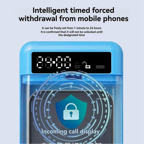 (Pink) Timer Phone Lock Box with LCD Display, ABS Material Security Case, 1-Min to 99-Hour Setting, Personal Focus Tool for Study and Work 1
