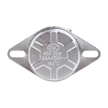 (20A) Temperatuurschakelaar 93C normaal open 250V 16A bimetaal voor waterverwarmer en oven