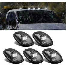 (white) Luz Cabine Solar para Caminhão Compatível com Veículos Universais, 9 LEDs Âmbar, Sensor Crepúsculo Alvorada e Ativação por Vibração