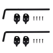 (Black, 2 Pieces) Door Bolt for Gates, 12 Inch Heavy Duty Drop Rod, Black Steel with Anti-Corrosion Coating, for Wooden or Metal Gate Security