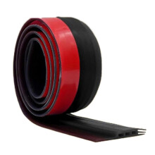 (Black) Samoprzylepna uszczelka dolna do drzwi, materiał PET do redukcji hałasu i uszczelniania szczelin, czarna, pusta taśma