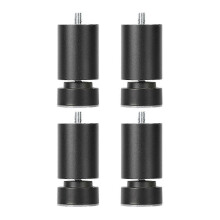 (Black, 8cm) Regulowane nóżki do mebli, 4 sztuki, kompatybilne ze stolikiem kawowym i sofą, stop aluminium anodowanego z ochraniaczem podłogi
