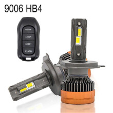 (9006 HB4) Żarówka LED H4 H7 18000LM 80W Kompatybilny z H11 H1 9005 9006, 3 Temperatury Barw, Pilot, Chłodzenie Wentylatorem, IP68