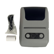 (Gray) Tragbarer Thermodrucker mit 1200-mAh-Akku, kompatibel mit Etiketten von 12–57 mm für Bestandsverwaltung und Versanddokumente