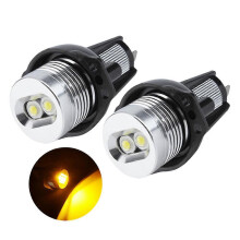 (Yellow) Conjunto de faros antiniebla LED para coche, Compatible con BMW 325xi 328i 328xi E90 E91, 12V 6W, material aluminio y ABS