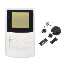 (Clear) Carcasa de repuesto completa compatible con Gameboy Color GBC, cubierta protectora de plástico para reparación con botones y tornillos.