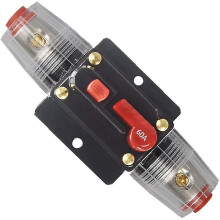 (WA60A) Audio Circuit Breaker, 150A 12V-24V DC, Reset Button for Car Stereo Amplifier Marine RV Truck Overload Protection
