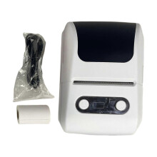 (White) Tragbarer Thermodrucker mit 1200-mAh-Akku, kompatibel mit Etiketten von 12–57 mm für Bestandsverwaltung und Versanddokumente
