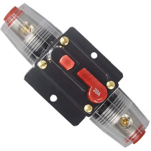 (WA20A) Audio Circuit Breaker, 150A 12V-24V DC, Reset Button for Car Stereo Amplifier Marine RV Truck Overload Protection