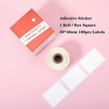 (30-40mm) Papel térmico adhesivo compatible con Phomemo M110 M200, resistente a la abrasión con fuerte adhesión para etiquetado.