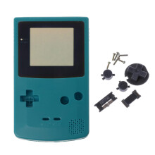 (Blue) Carcasa de repuesto completa compatible con Nintendo Game Boy Color, de plástico, disponible en varios colores.