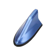 (Blue) Shark Fin Antenna Compatible with Most Cars, FM/AM Signal, Waterproof, ABS Plastic