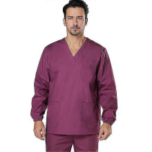 (purple, xl) Unisex Medical Uniform 4-way Stretch Scrubs Set, V-neck Top with Pockets, Straight Leg Elastic Pants, Polyester Spandex, Machine Washable