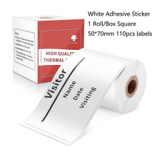 (50-70mm) Papel térmico adhesivo compatible con Phomemo M110 M200, resistente a la abrasión con fuerte adhesión para etiquetado.