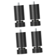 (Black, 15cm) Regulowane nóżki do mebli, 4 sztuki, kompatybilne ze stolikiem kawowym i sofą, stop aluminium anodowanego z ochraniaczem podłogi