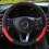 (Blue) Capa de Volante para Carro Compatível com NIGHTKIST, Couro Sintético Antiderrapante, 14.6 x 15.0 Polegadas, Preto 2