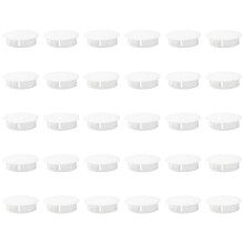 (Buckle18mm) Zaślepki plastikowe 30 szt., zatrzaskowe do otworów o średnicy 5-20 mm, białe, do mebli, do maskowania szafek i garderób