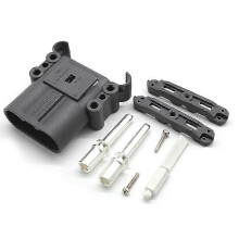 (Male Insert, 160A) Batteriestromanschluss kompatibel mit 80A 150V Industriestecker, versilberte Kupferklemme für Elektrogabelstapler