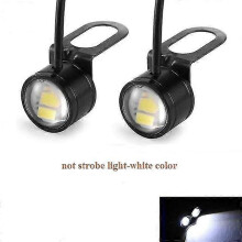 (White Light) Motorcycle LED Lights compatible with Universal Motorcycles, Eagle Eye Light Source, Aluminium Shell 12V White DRL Fog Light