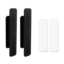 (Black) Uchwyty do szaf z mocną taśmą klejącą, konstrukcja bez wiertarki, łatwa instalacja na wielu powierzchniach