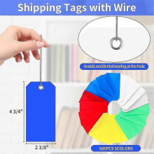 (BLUE, 100PCS) Etiquetas de Suspensão PVC 6x12 cm, 100 Unidades, Resistente ao Rasgo e Àgua para Codificação de Cores e Controle de Inventário