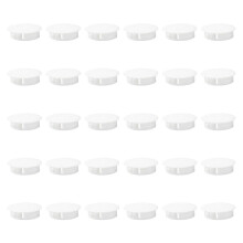 (Buckle8mm) Zaślepki plastikowe 30 szt., zatrzaskowe do otworów o średnicy 5-20 mm, białe, do mebli, do maskowania szafek i garderób