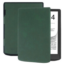 (Deep Green) Leather Tablet Case Compatible with Pocketbook InkPad 4, Color2, Color3, PB743 - PU Leather Cover