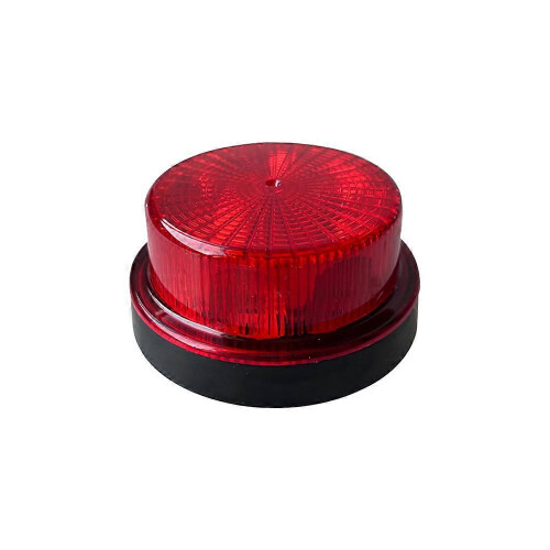 (WHITE) Luz de Alerta Rotativa Strobe LED para Vans e Caminhões, Compatível com 12V e 24V 1